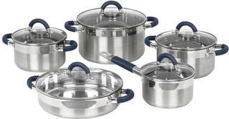 Jata Juego De Utensilios De Cocina De Acero Inoxidable Jata Bc10 De 10 Piezas, Antiadherentes, Aptos Para Todo Tipo De Cocinas, Inclu