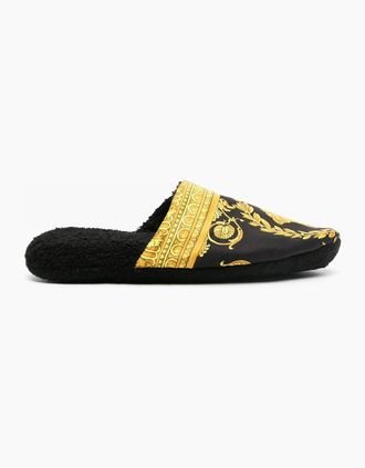 Versace Mens BATH SLIPPERS I HEARTBAROQUE - Black - Size: 8/5/5.5/6/7/6.5/7.5/4/2.5/4.5/3.5/3