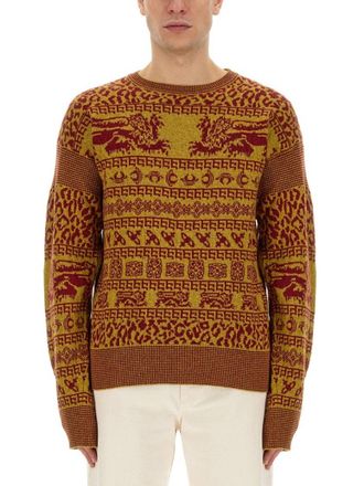 Vivienne Westwood Slim Fit Shirt With Intricate Lion Motifs