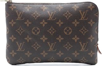 Louis Vuitton Clutch Etui Voyageur PM con monogramma 2018 - Marrone
