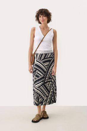 Part Two Rok A-shape After Midnight Graphic Stripe dark blue