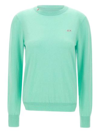 Sun 68 long-sleeved crew-neck sweater - Green
