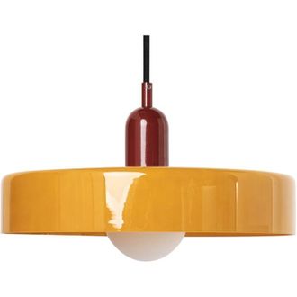 Beliani Pendant Lamp PAALA Glass Yellow