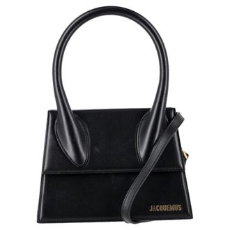 Jacquemus Le Grand Chiquito Top Handle Bag in Black Leather