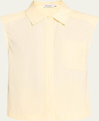 SIMKHAI Winslow Stripe Cotton Crop Top