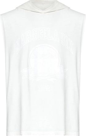 Maison Margiela printed tank top - men - Cotton - M - White