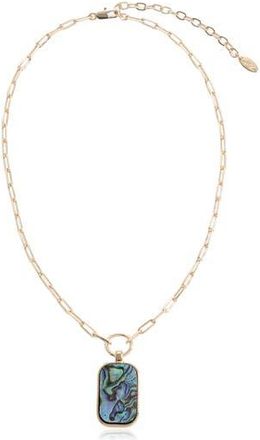 Ettika Abalone Inlay Rectangular Pendant Necklace at Nordstrom Rack