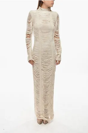 Balmain Macrame Bodycon Maxi Dress size 38