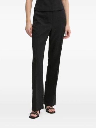 Bruuns Bazaar Pantaloni dritti con decorazione - Nero