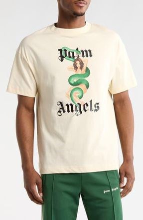 Palm Angels Logo Graphic T-Shirt in Ivory at Nordstrom Rack, Size Xx-Large
