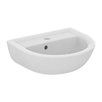 Ideal Lavabo Eurovit 1 Orificio Para Grifer&iacute;a, Con Rebosadero, 450 X 350 X 15 Blanco Standard