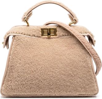 Fendi Pre-owned Fendi Small Shearling Peekaboo ISeeU Satchel Ladies HI0LWJQFTYCN1FPY