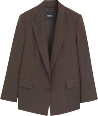 HUGO BOSS Boss - Jassen > Blazers - Dames - Jassen - Bruin - Maat: 2XL