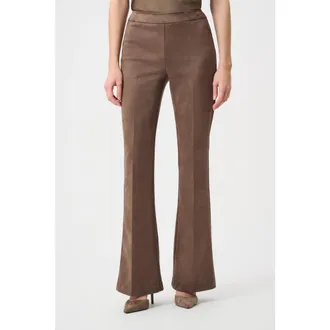 Joseph Ribkoff Scuba Suede Flared Pull-On Pants in Mink at Nordstrom, Size 10