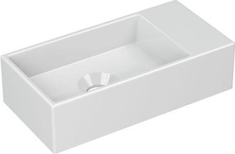 Bernacchini Versus Fontein - 36x18x9cm - wasbak links - 0 kraangaten - porselein wit glans