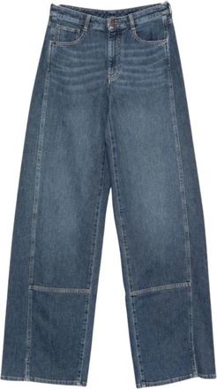 Emporio Armani Wide Jeans - Dames - Loose Fit Jeans - Blauw - W31 - Denim - Jeans