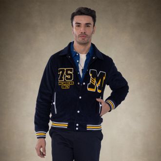 Members Only Mens Corduroy Varsity Jacket