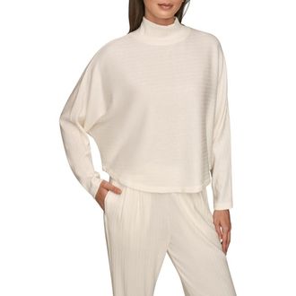 DKNY Mock Neck Sweater in Cream at Nordstrom, Size X-Large