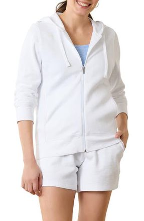 Tommy Bahama Tobago Bay Cotton Blend Zip-Up Hoodie in White at Nordstrom, Size X-Large