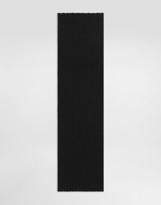 Dolce & Gabbana Cashmere Knit Scarf - Man Scarves And Silks Brown Onesize