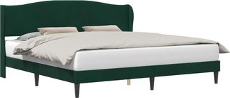 vidaXL Estructura De Cama Verde Oscuro 180 X 200 Cm Terciopelo Vidaxl