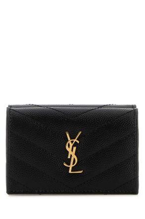 Saint Laurent Black Leather Wallet