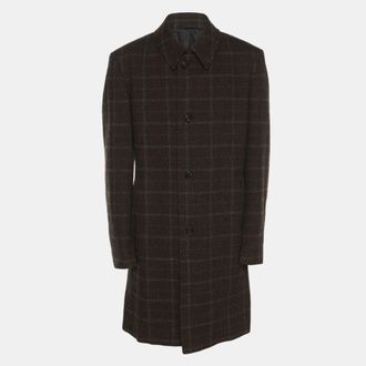 HUGO BOSS Boss By Hugo Boss Brown Tweed Trench Coat