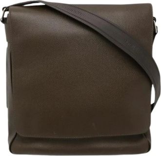 Louis Vuitton Pre-owned Cross Body Bags, male, Brown, Size: ONE SIZE Pre-owned Miro Taiga Shoulder Bag
