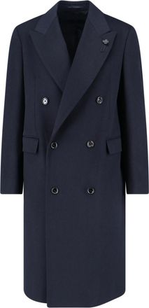 Lardini Double-breasted Virgin Wool Coat