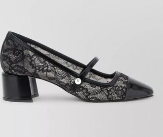 Jimmy Choo London textile leather pumps