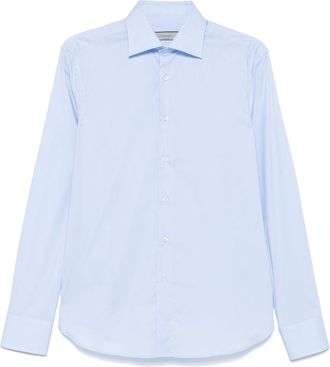 Canali Popeline overhemd - Blauw