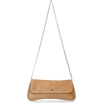 Ursula Mascar&oacute; Medium Leather Clutch With Cross Body Chain Strap in Camel at Nordstrom