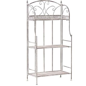Beliani Shelving Unit VILLADOSE Metal 60 cm 30 cm Grey