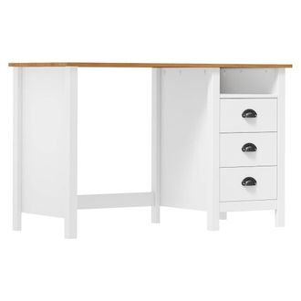 vidaXL Escritorio Hill Con 3 Cajones Madera De Pino 120x50x74 Cm Vidaxl