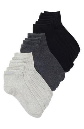 Vince Camuto Assorted 8-Pack Quarter Socks in Light Gray Heather at Nordstrom Rack, Size 9/11