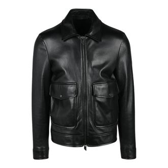 Salvatore Santoro Schot Leather Jacket - Heren - Leren en Su&egrave;de Jassen - Zwart - S - Leer - Jassen