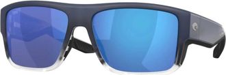 Costa Unisex Taxman Polarized Sunglasses In Deep Blue Fade / Blue Mirror