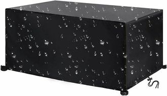 OEM Funda Para Muebles De Jard&iacute;n 220x110x75 Cm - Tejido Oxford 420 Impermeable - Resistente Al Viento Y A Los Rayos Uv - Protector Negro Para Mesa Rectang