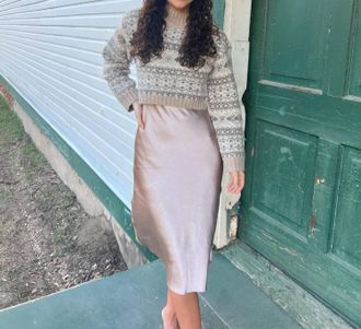 Design History Lou Sweater Dress Set In Grey