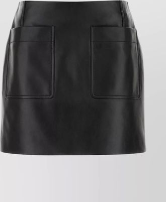Bottega Veneta leather mini skirt