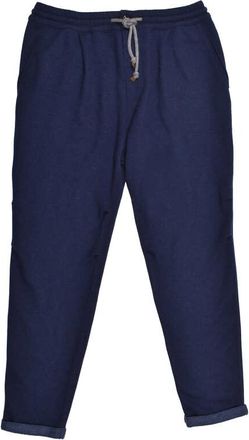Brunello Cucinelli Cobalt Cashmere Relaxed Trousers, Size X-Large