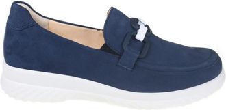 Ganter Wijdvallende Loafer - Dames - Loafers - Blauw - 35 1/2 EU - Leer - Schoenen