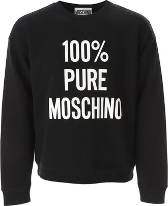 Moschino Sweatshirts, male, Black, Size: 2XL Pure Long Sleeve Sweatshirt Black