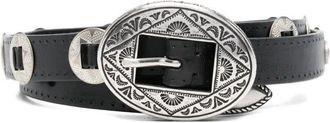 Golden Goose Belt Threads Washed Leather Hammered Studs And Applicatio