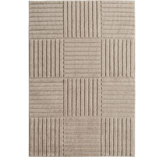 Nazar Rugs Teppich mit geometrischem Relief beige- 80x150 cm