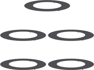 vidaXL Vidaxl - Anillos Planos Para &Aacute;rboles 5 Pcs Negro &Oslash;50 / 80 Cm Acero