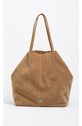 Bimba & Lola Large Split Leather Shopper Bag in Natural at Nordstrom