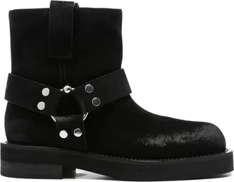 3Juin Steve Buckle-strap Suede Boots
