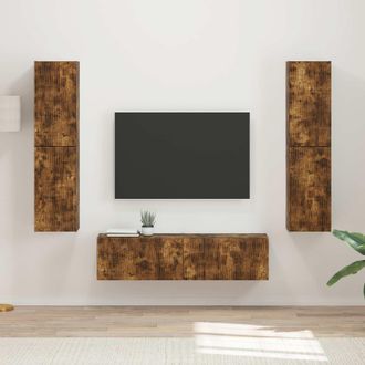 vidaXL Conjunto De Mueble De Tv 6 Uds. Roble Ahumado Vidaxl