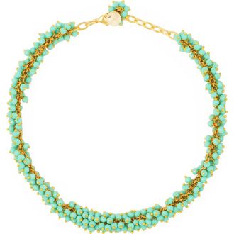 Deepa Gurnani Jemsa Necklace in Turquoise at Nordstrom